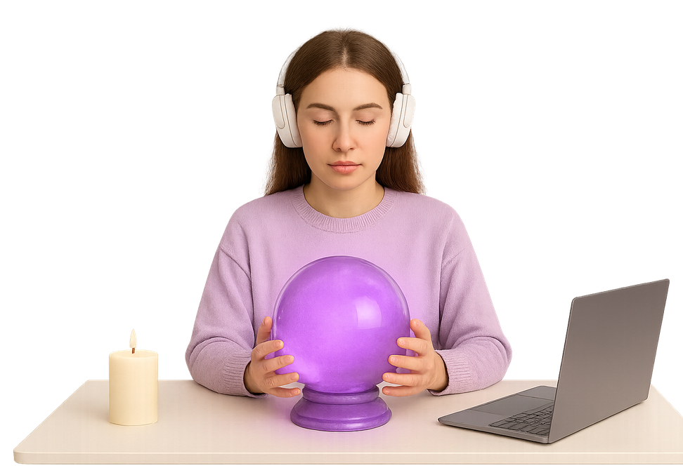 Psychic guidance illustration