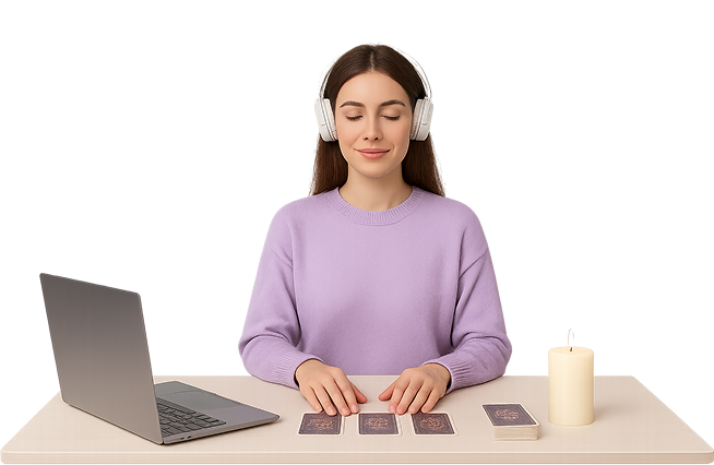 Psychic reading illustration
